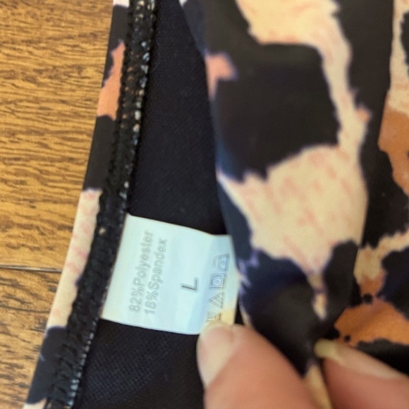 Cheetah high waist swim bikini bottoms ruched animal print Cheetah Womens L NWOT - Picture 3 of 6